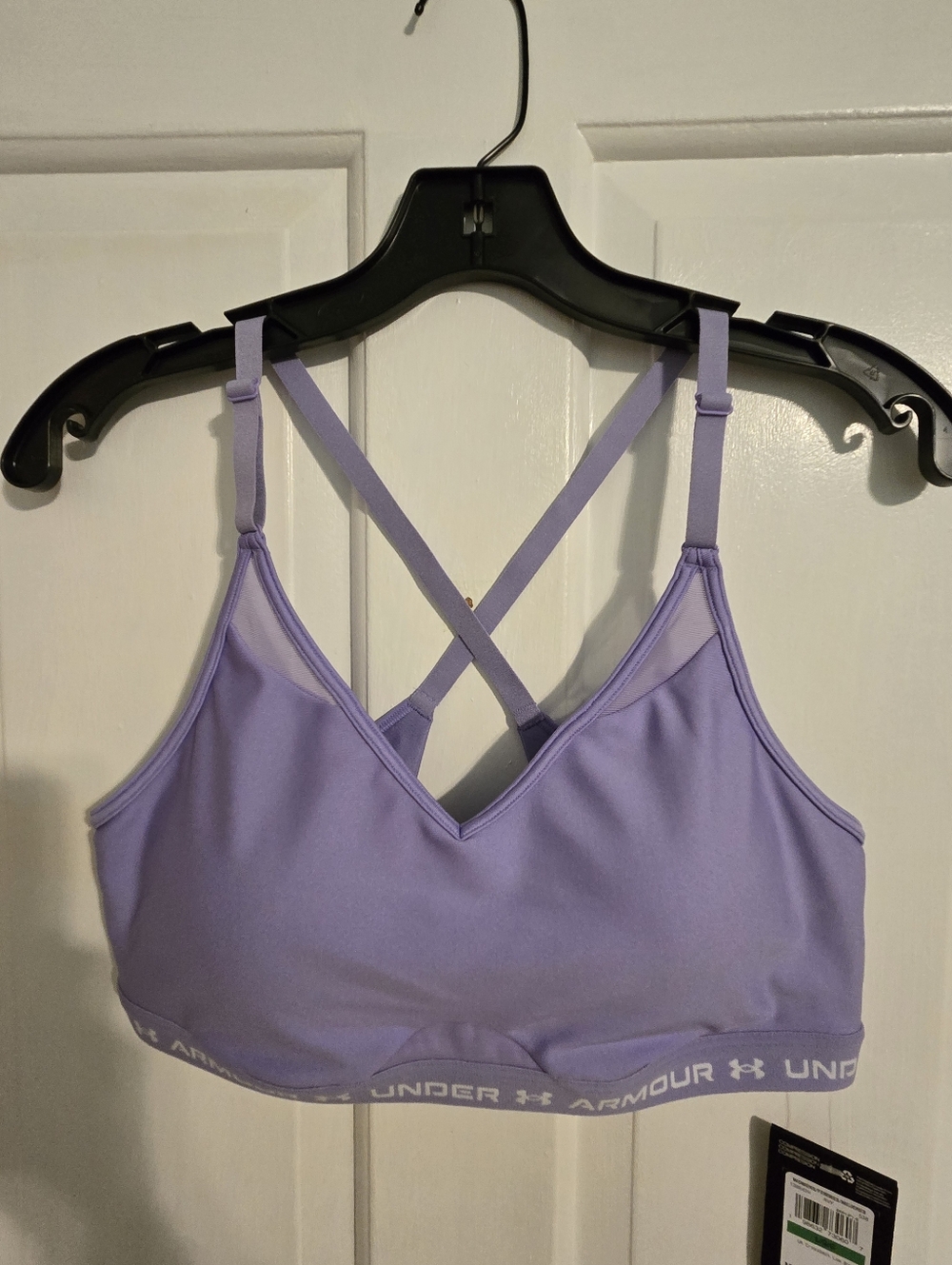 Under Armour Lavender Double-Cross Sports Bra